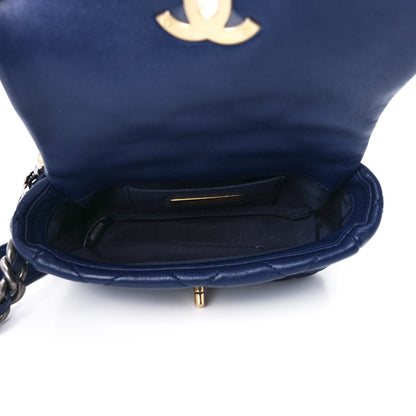 Chanel Goatskin Quilted Chanel 19 Waist Bag Dark Blue 5 of 11