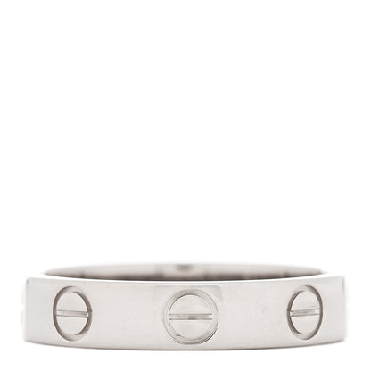 Cartier 18K White Gold 3.5mm LOVE Wedding Band Ring 48 4.5 3 of 4