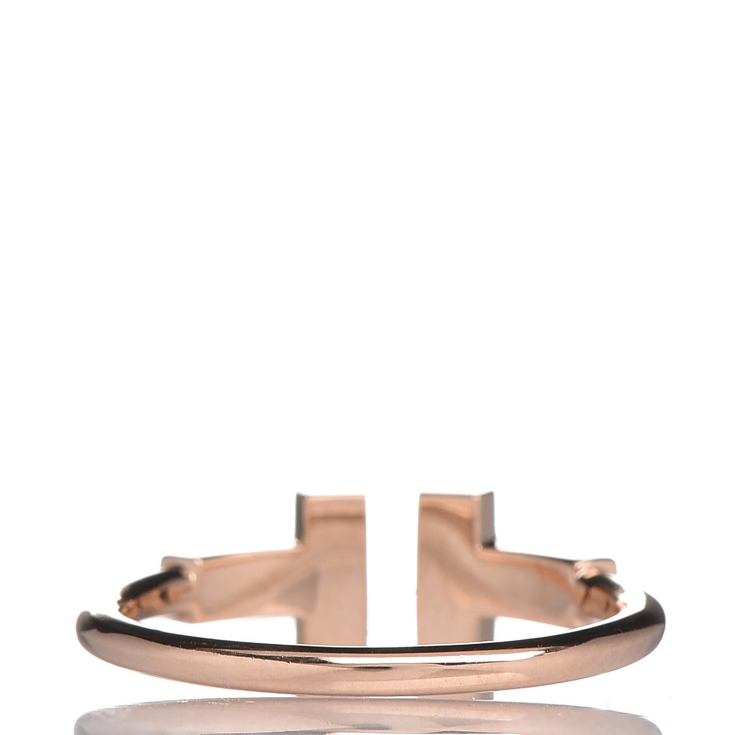 18K Rose Gold Diamond T Wire Ring 49 5