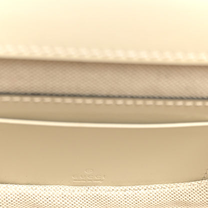 Gucci Boarded Dyana Lux Calfskin Web Mini Bamboo 1947 Top Handle Bag Mystic White 5 of 9