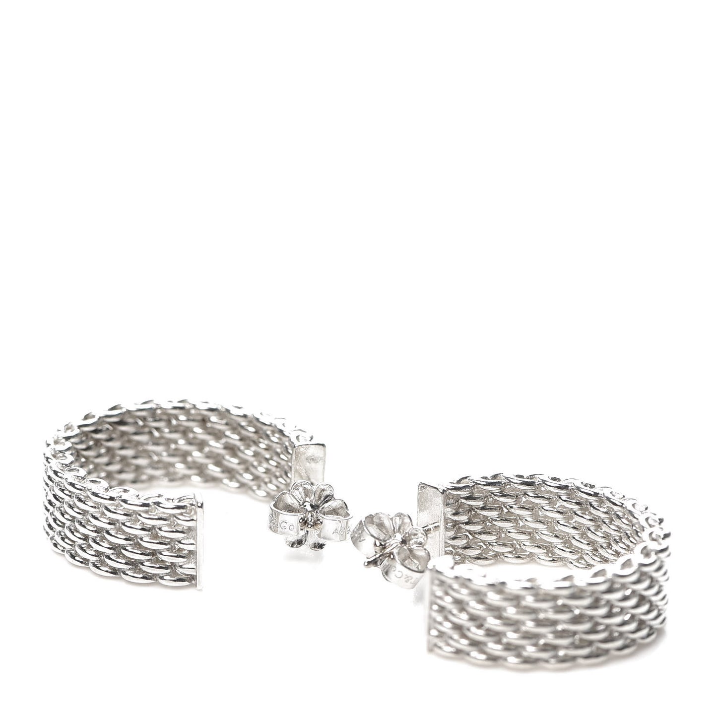 Sterling Silver Wide Somerset Hoop Earrings