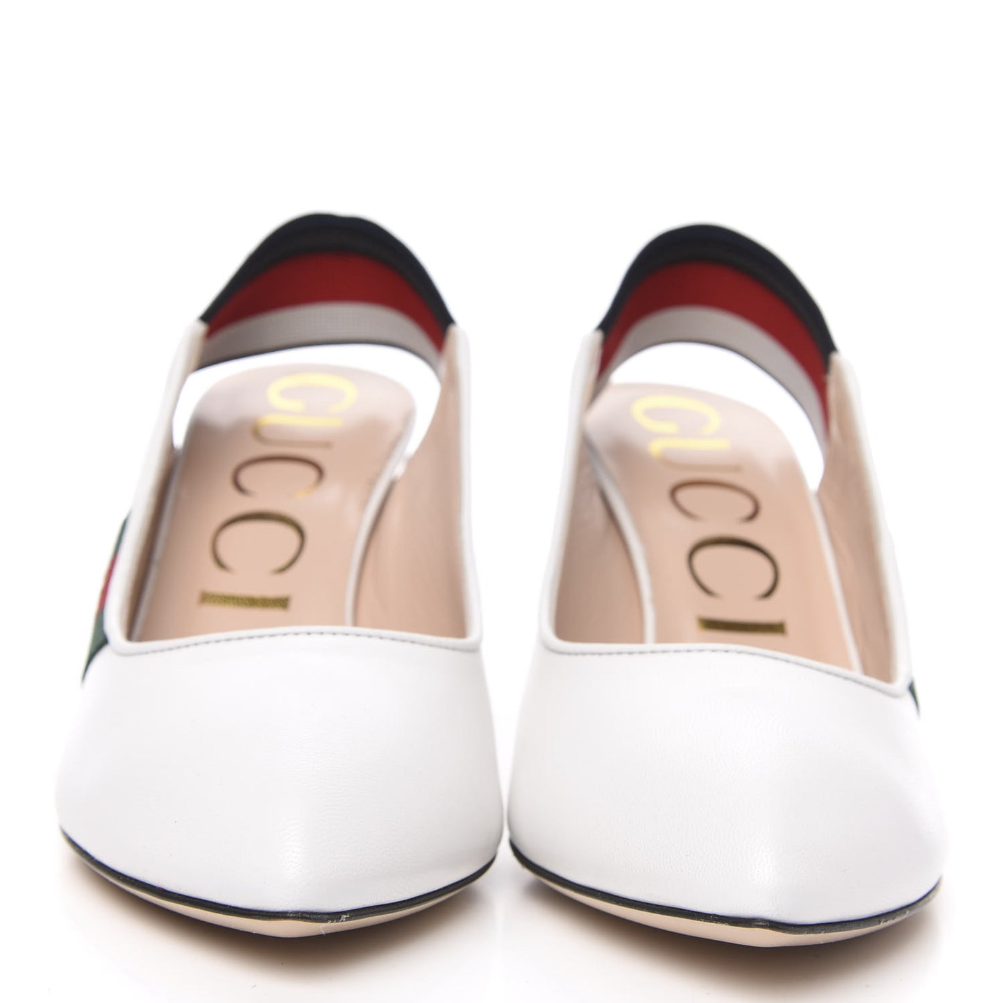Malaga Kid Web Sylvie Mid Heel Slingback Pumps 38 White