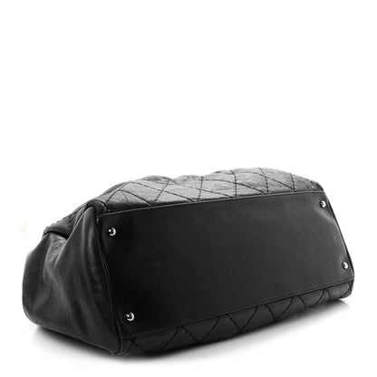 Chanel Glazed Calfskin Large On The Road Large Frame Tote Black 4 of 11