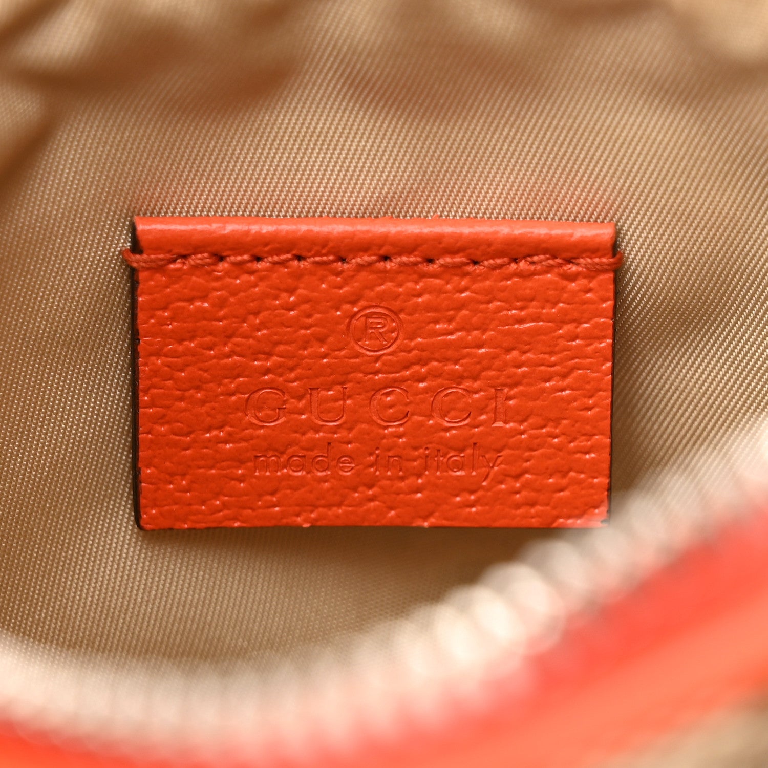 Gucci X THE NORTH FACE Monogram Textured Dollar Calfskin Embroidered Belt Bag Beige Ebony Mystic White Deep Orange 7 of 11