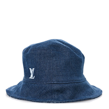Louis Vuitton Monogram Denim Reversible Everyday Bucket Hat M Blue 7 of 13