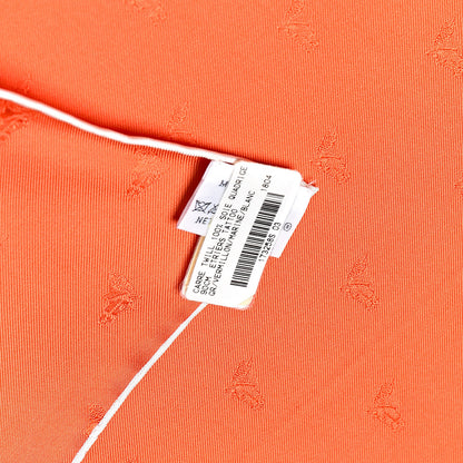 Hermes Silk Quadrige Etriers Tattoo Scarf 90 Vermillon Marine Blanc 5 of 5