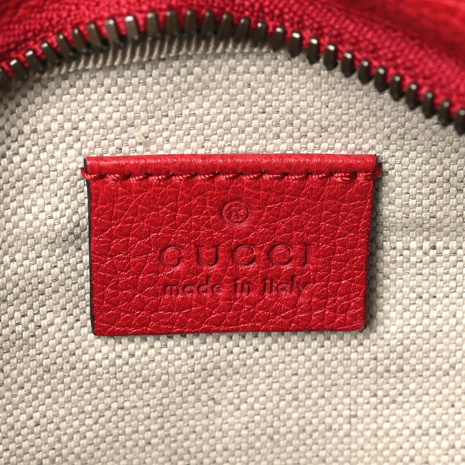 Gucci Grained Calfskin Small Logo Belt Bag Hibiscus Red 6 of 9