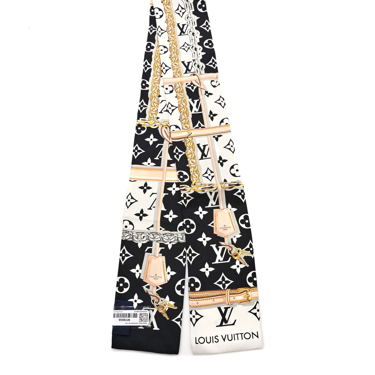 Silk Monogram Confidential Bandeau Black