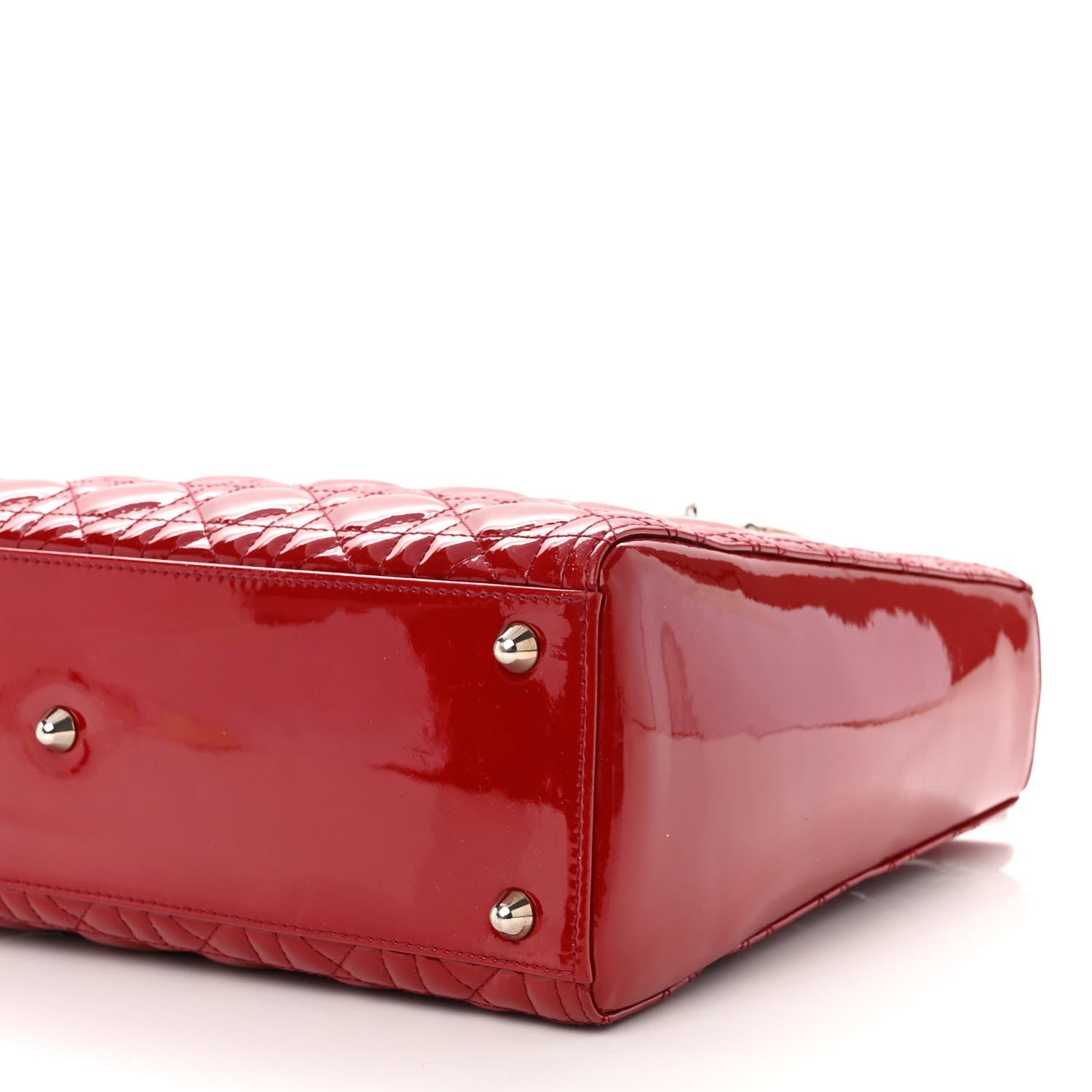 Christian Dior Patent Cannage Large Lady Dior Red 9 of 9