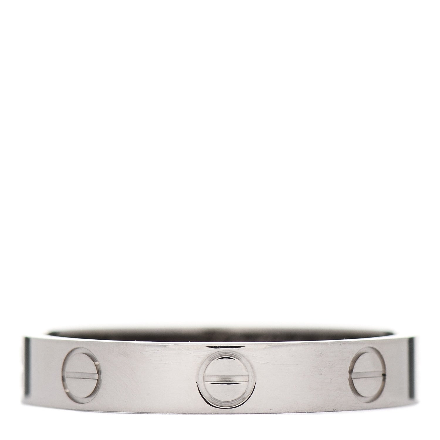 Cartier 18K White Gold 3.5mm LOVE Wedding Band Ring 59 8.75 3 of 4