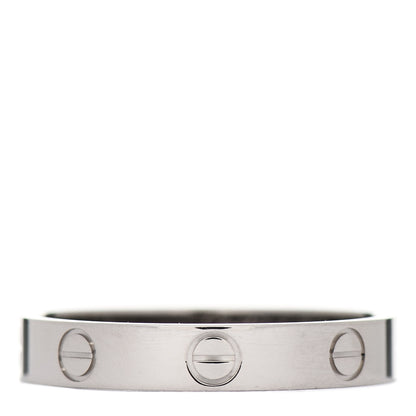 Cartier 18K White Gold 3.5mm LOVE Wedding Band Ring 59 8.75 3 of 4