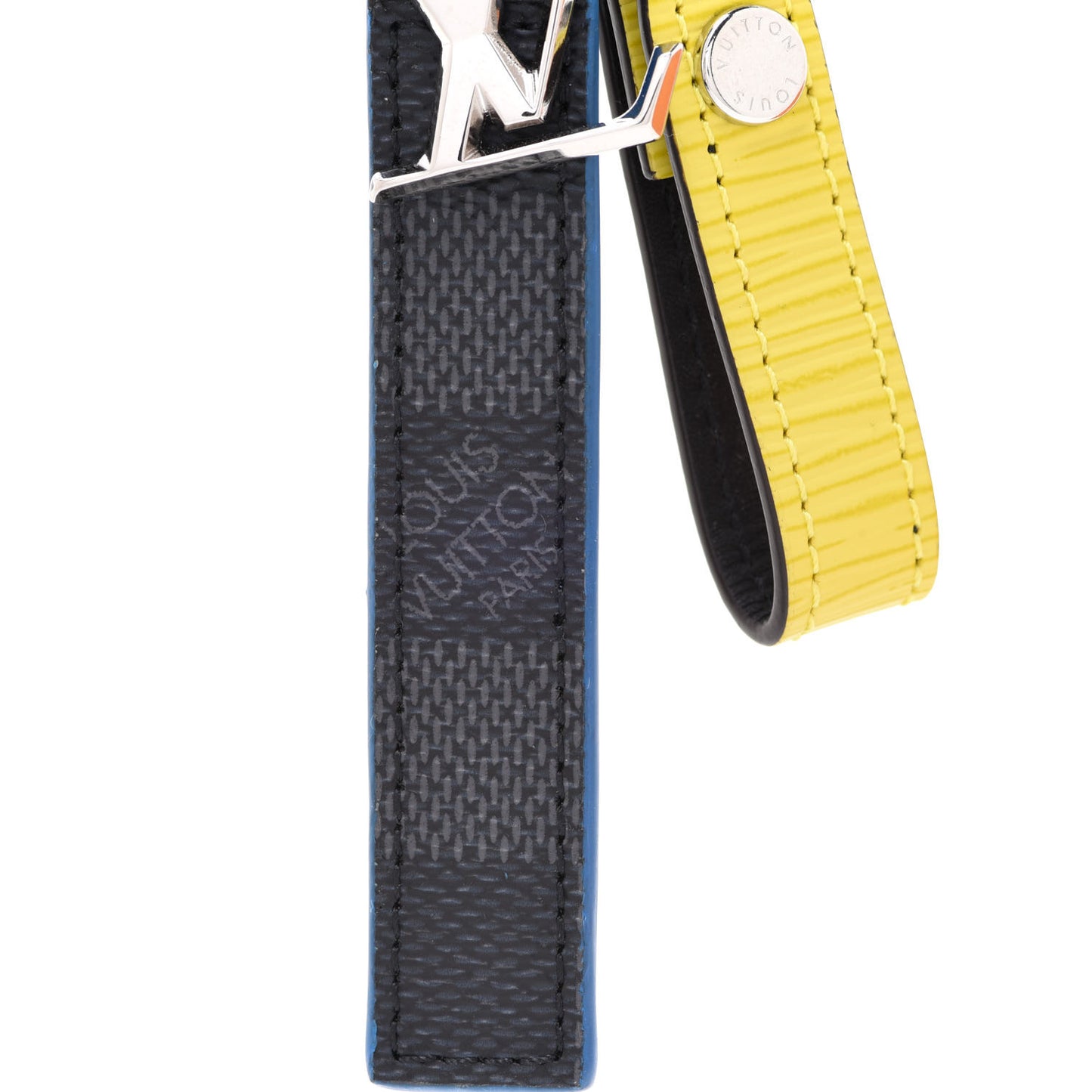 Damier Graphite Epi Belt Tab Key Holder Citron