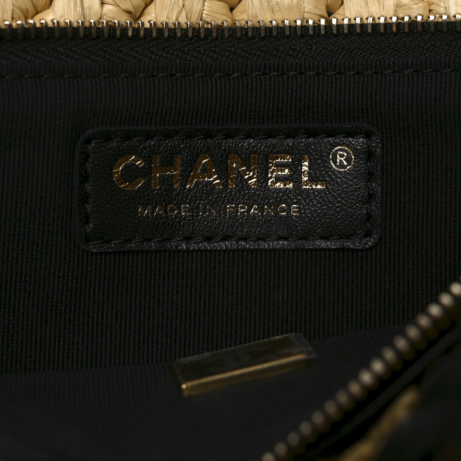 Chanel Raffia Chain Venice Beach Flap Bag Beige Black 6 of 12