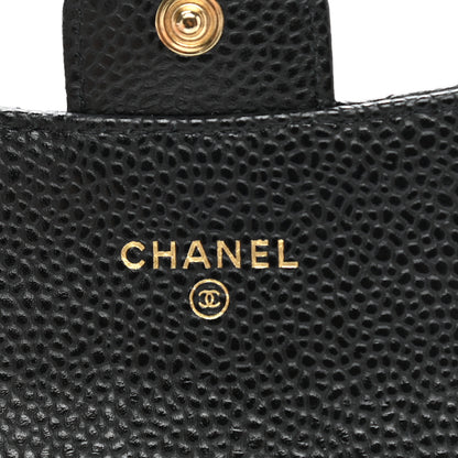 Chanel Caviar Quilted Flap Card Holder Wallet Black 6 of 9