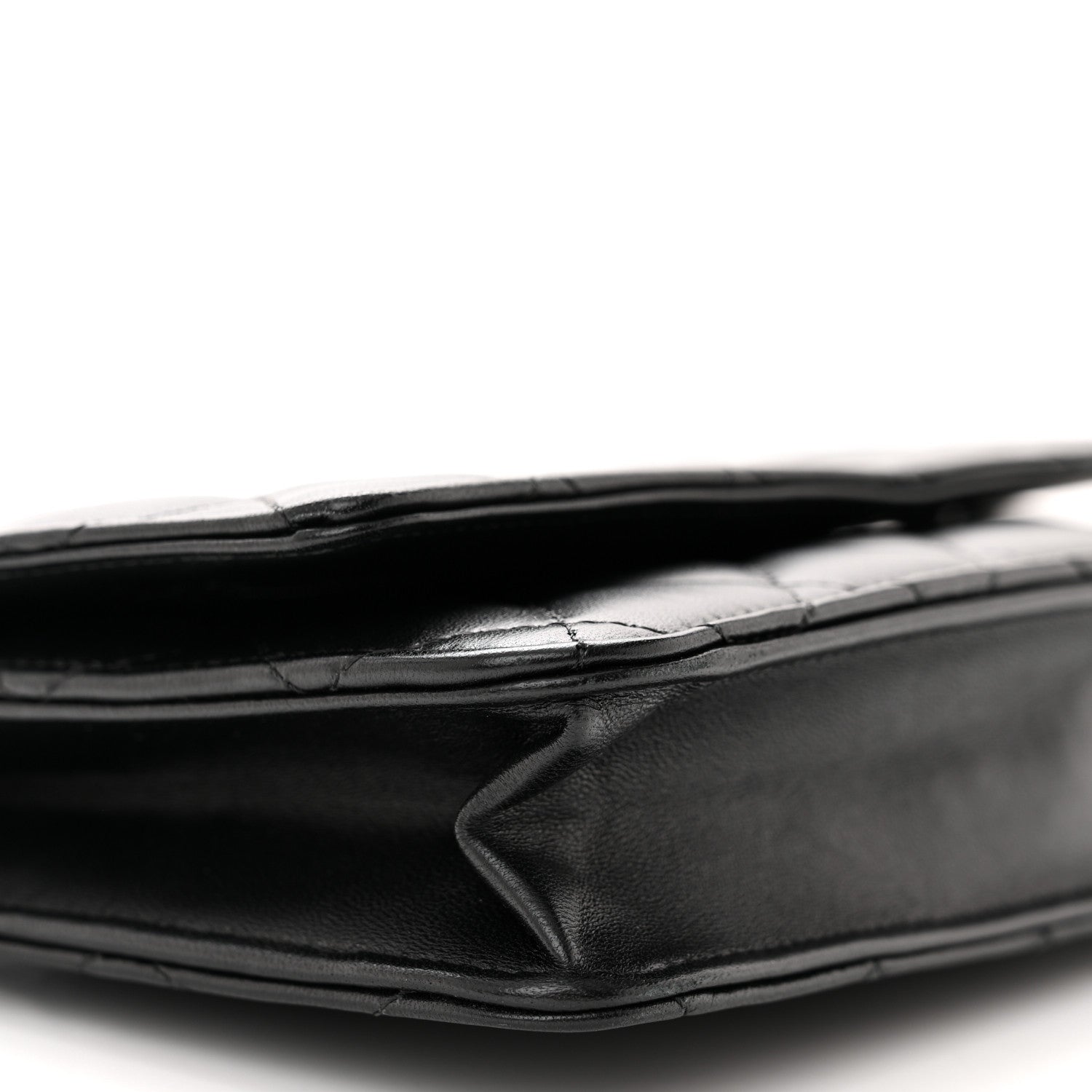 Chanel Lambskin Quilted Wallet On Chain WOC Black 10 of 12