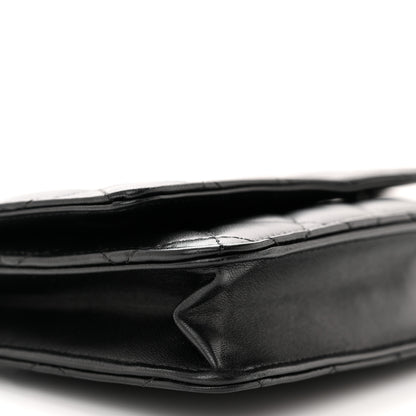 Chanel Lambskin Quilted Wallet On Chain WOC Black 10 of 12