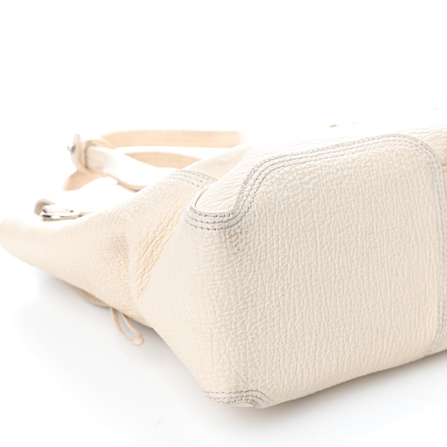 Textured Calfskin Medium Pashli Satchel Milk
