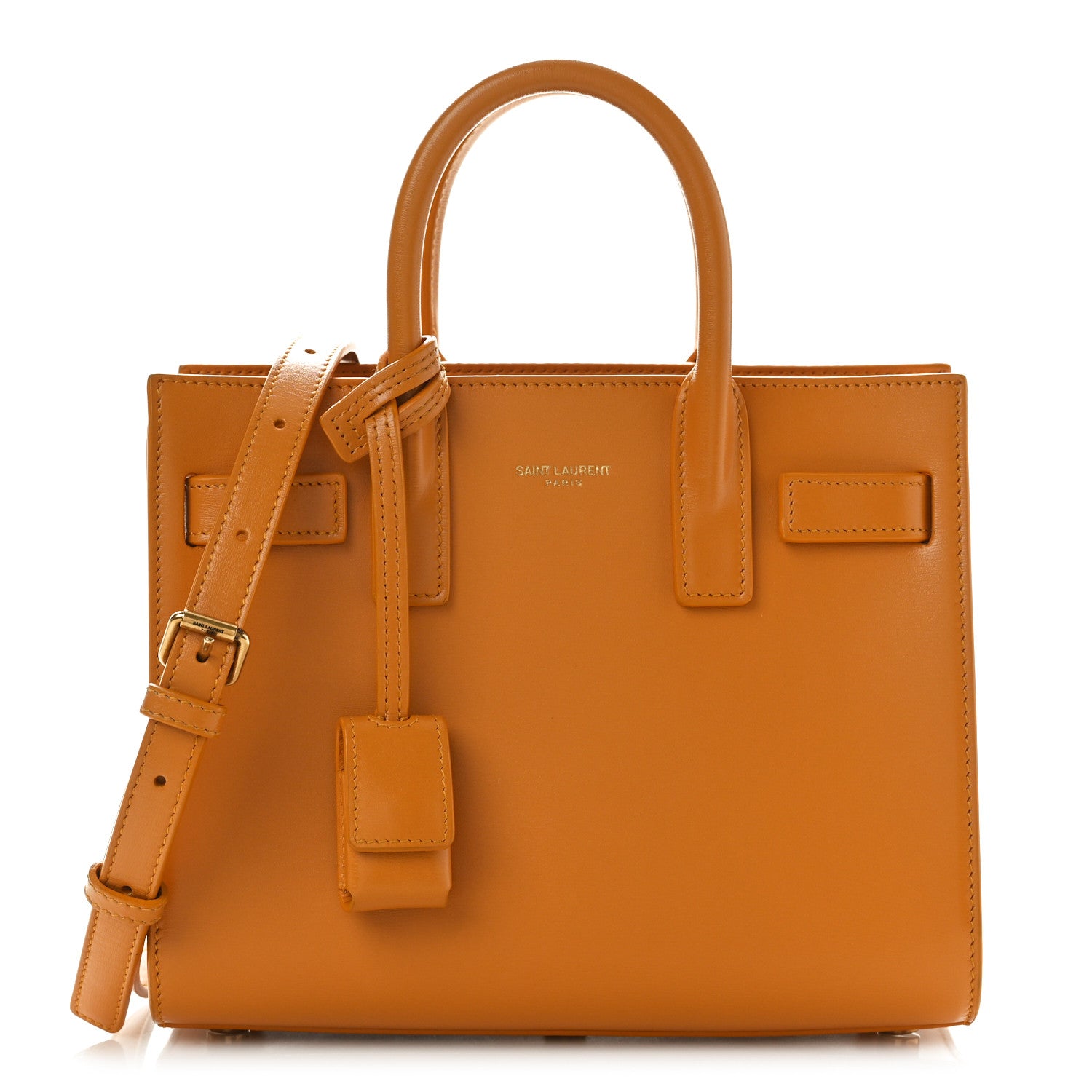 Saint Laurent Calfskin Nano Sac De Jour Mustard 1 of 10