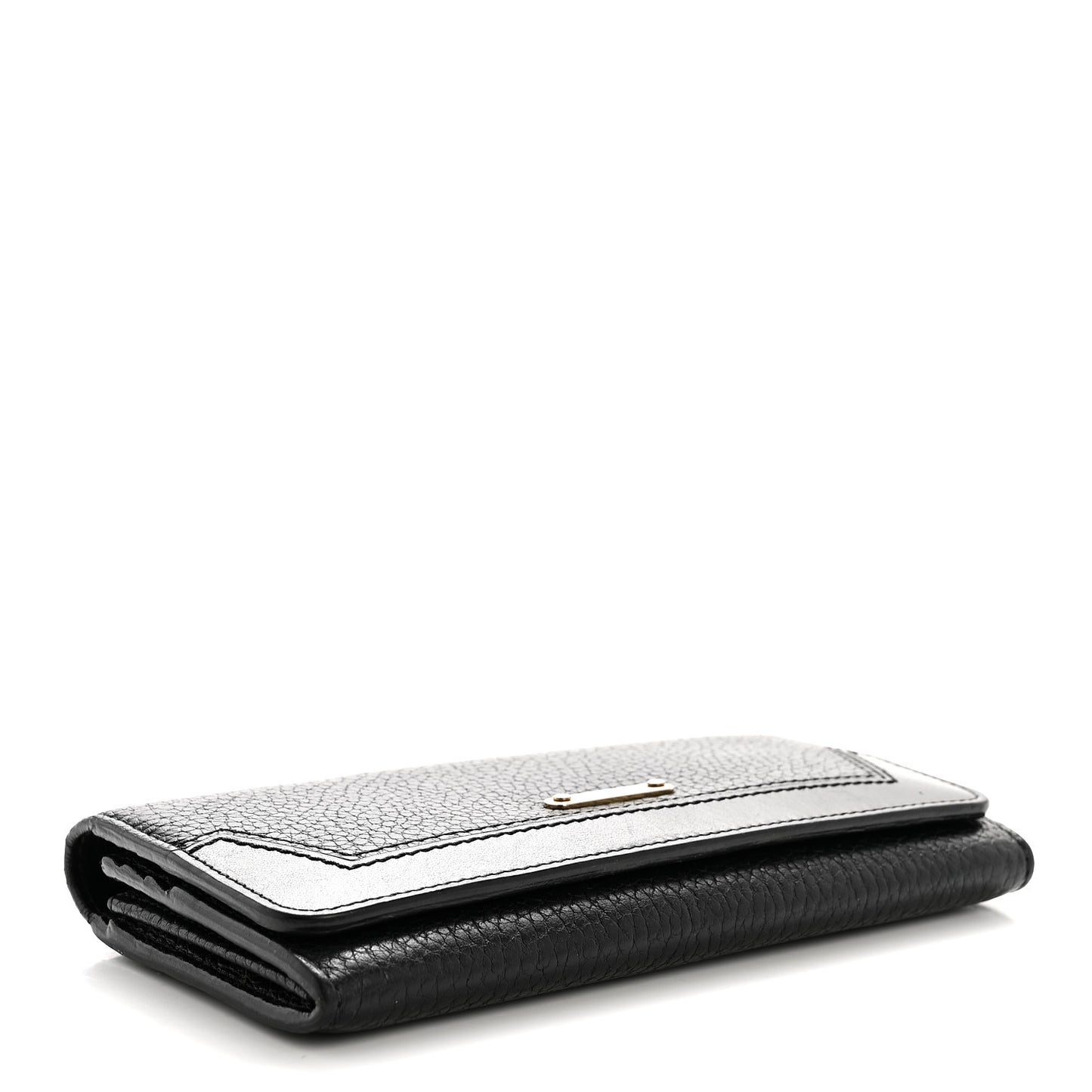 Grain Calfskin Continental Wallet Black