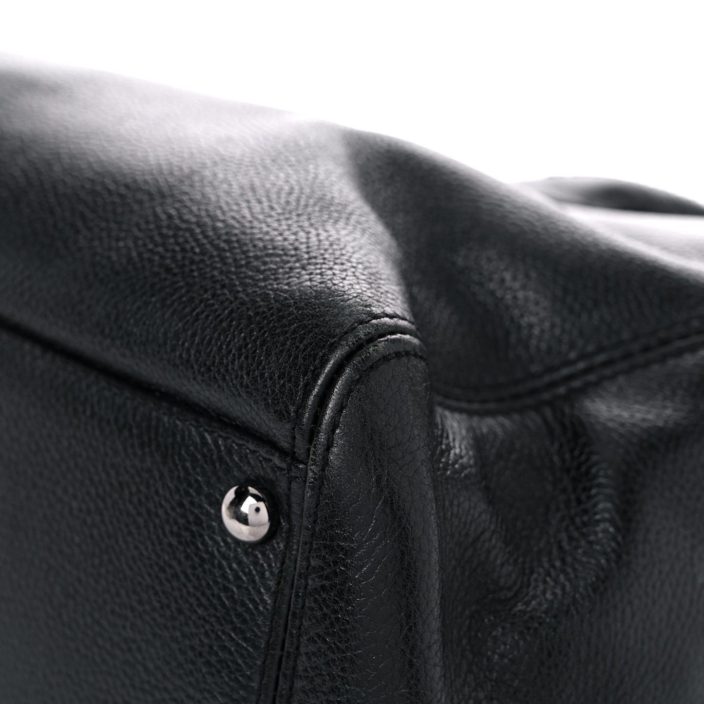 Calfskin Mademoiselle Lock Cerf Executive Shopper Tote Black