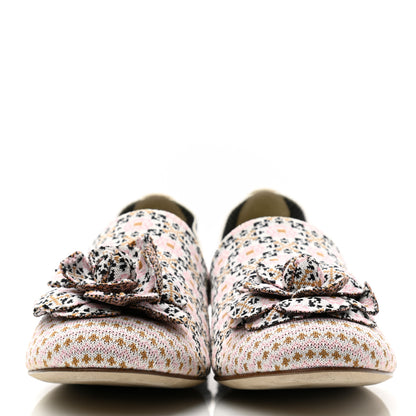 Chanel Grosgrain Camellia Mocassin Loafers 40 Multicolor 2 of 11