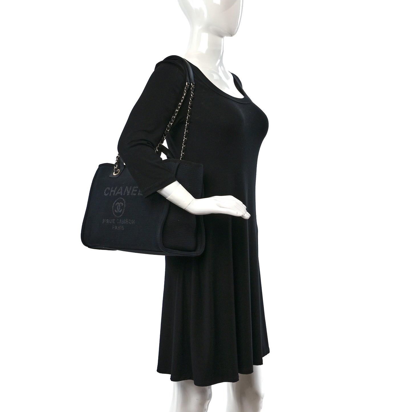 Mixed Fibers Small Deauville Tote Black