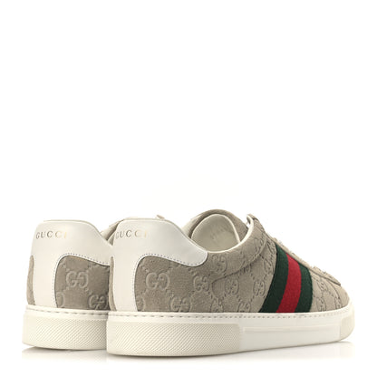 Gucci Suede Web Mens Ace Sneakers 8.5 Oatmeal 5 of 12