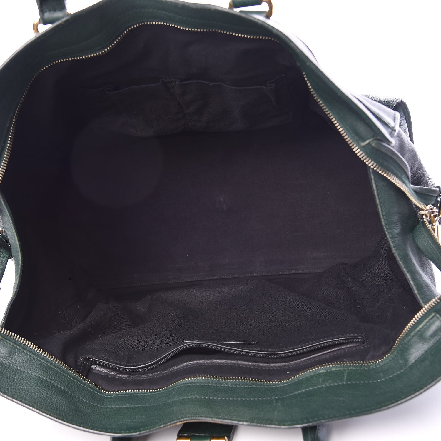 Saint Laurent Sheepskin Large Cabas ChYc Dark Green 5 of 19