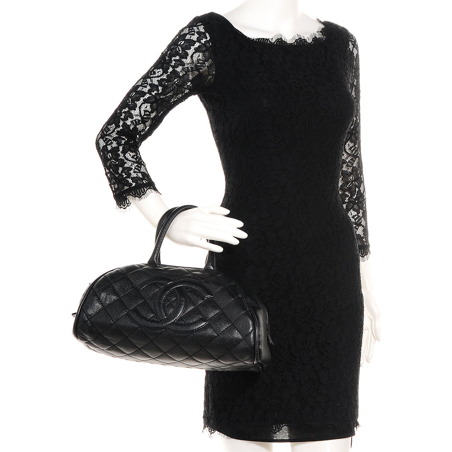 Chanel Caviar Bowler Black 2 of 7