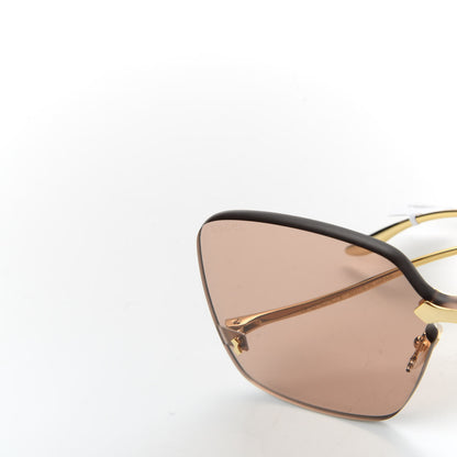 Gucci Rimless Sunglasses GG0355S Gold Flash Pink 8 of 9
