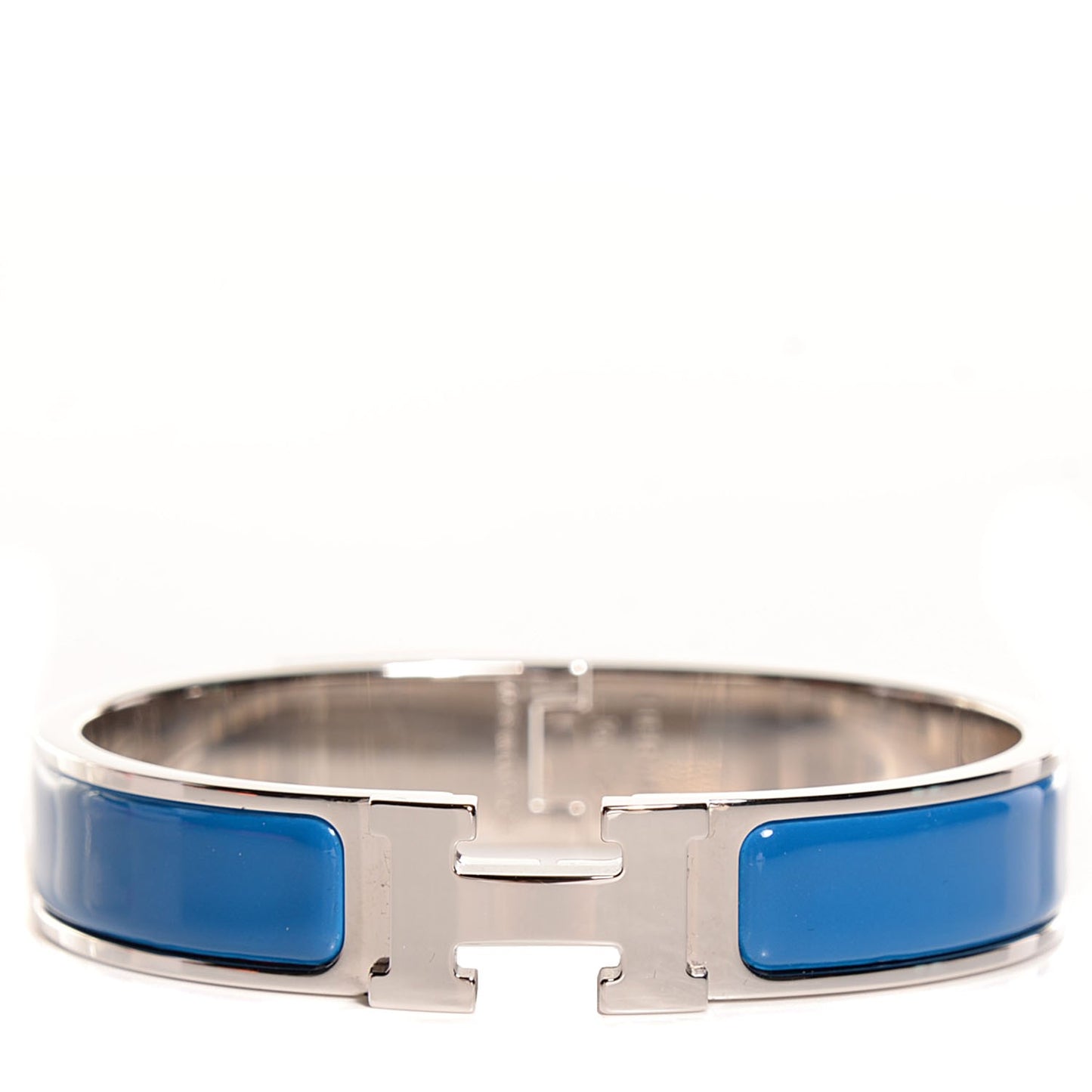 Enamel Narrow Clic H Bracelet PM Transat Bleu