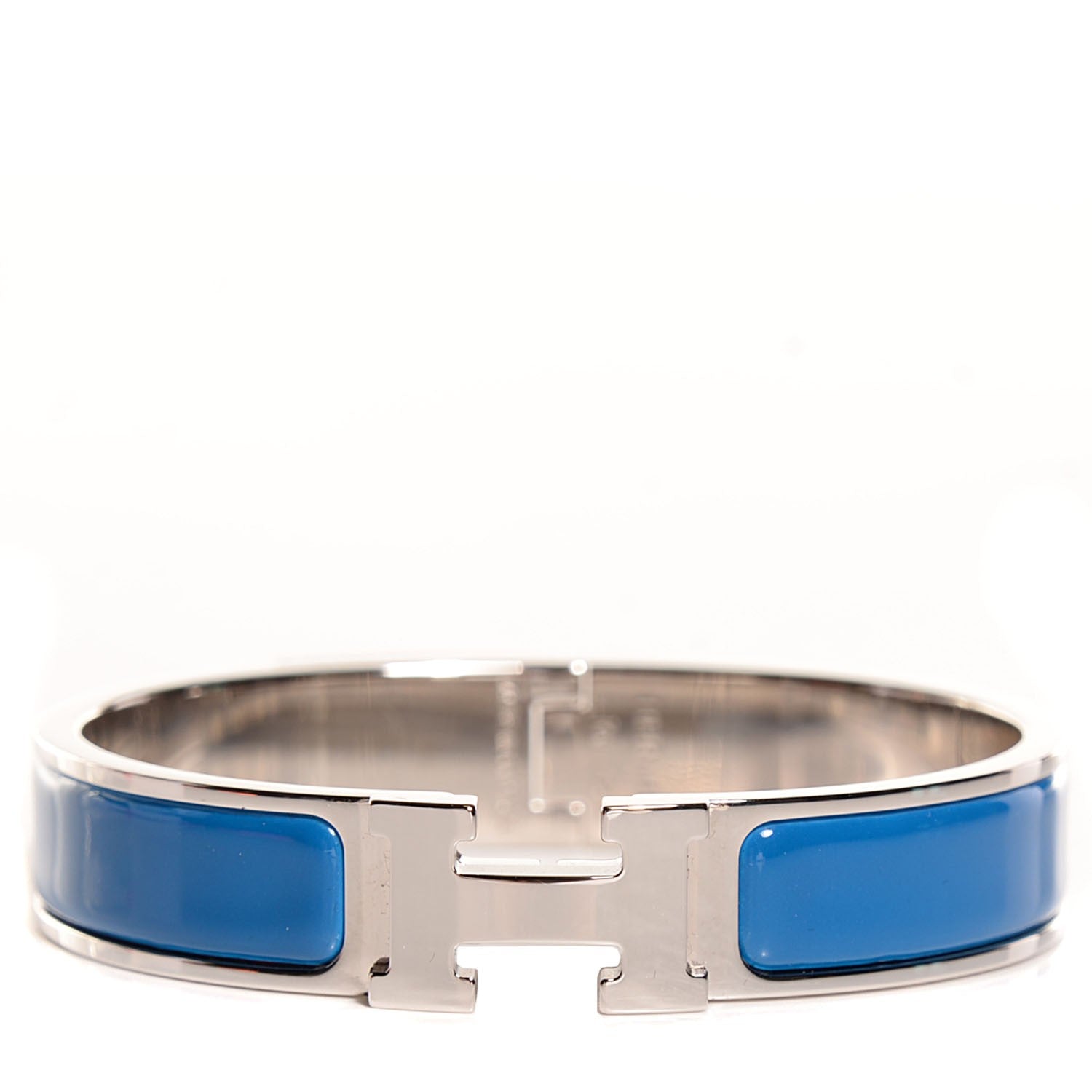 Hermes Enamel Narrow Clic H Bracelet PM Transat Bleu 1 of 7