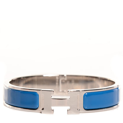Hermes Enamel Narrow Clic H Bracelet PM Transat Bleu 1 of 7