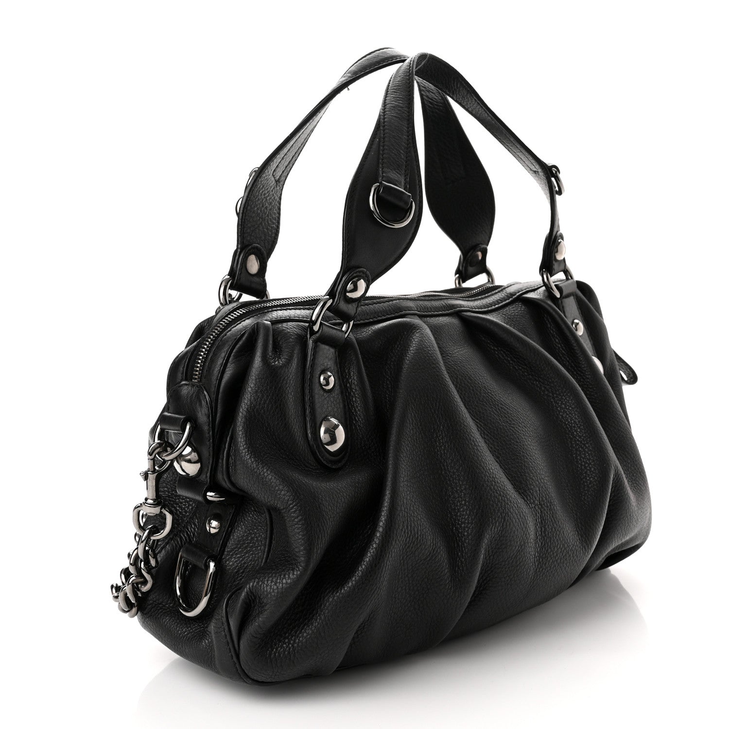 Gucci Calfskin Medium Icon Bit Boston Black 2 of 9