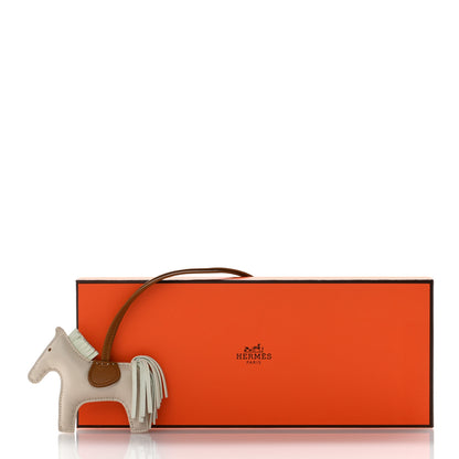 Hermes Milo Lambskin Grigri Rodeo Horse Bag Charm PM Craie Vert Fizz Kraft 5 of 5
