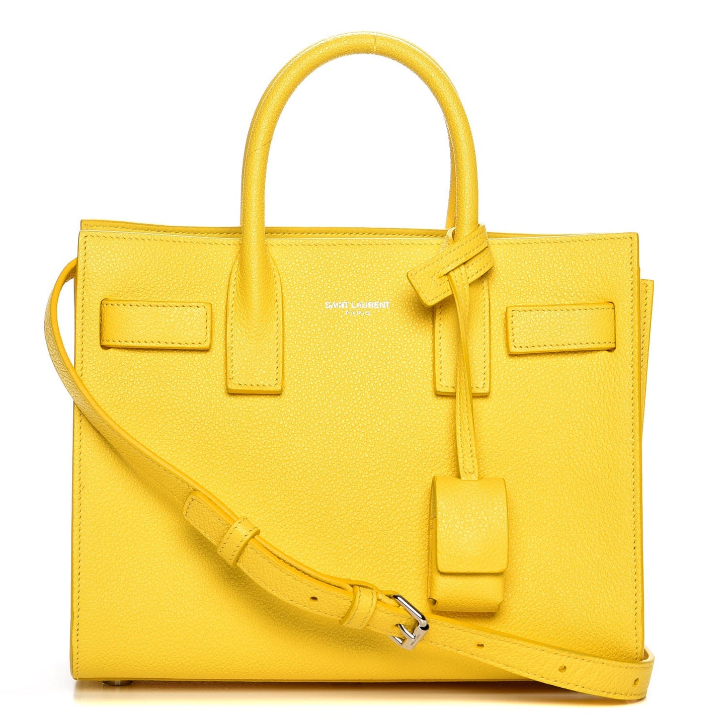 Grained Calfskin Nano Sac De Jour Jaune