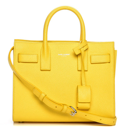 Saint Laurent Grained Calfskin Nano Sac De Jour Jaune 1 of 8