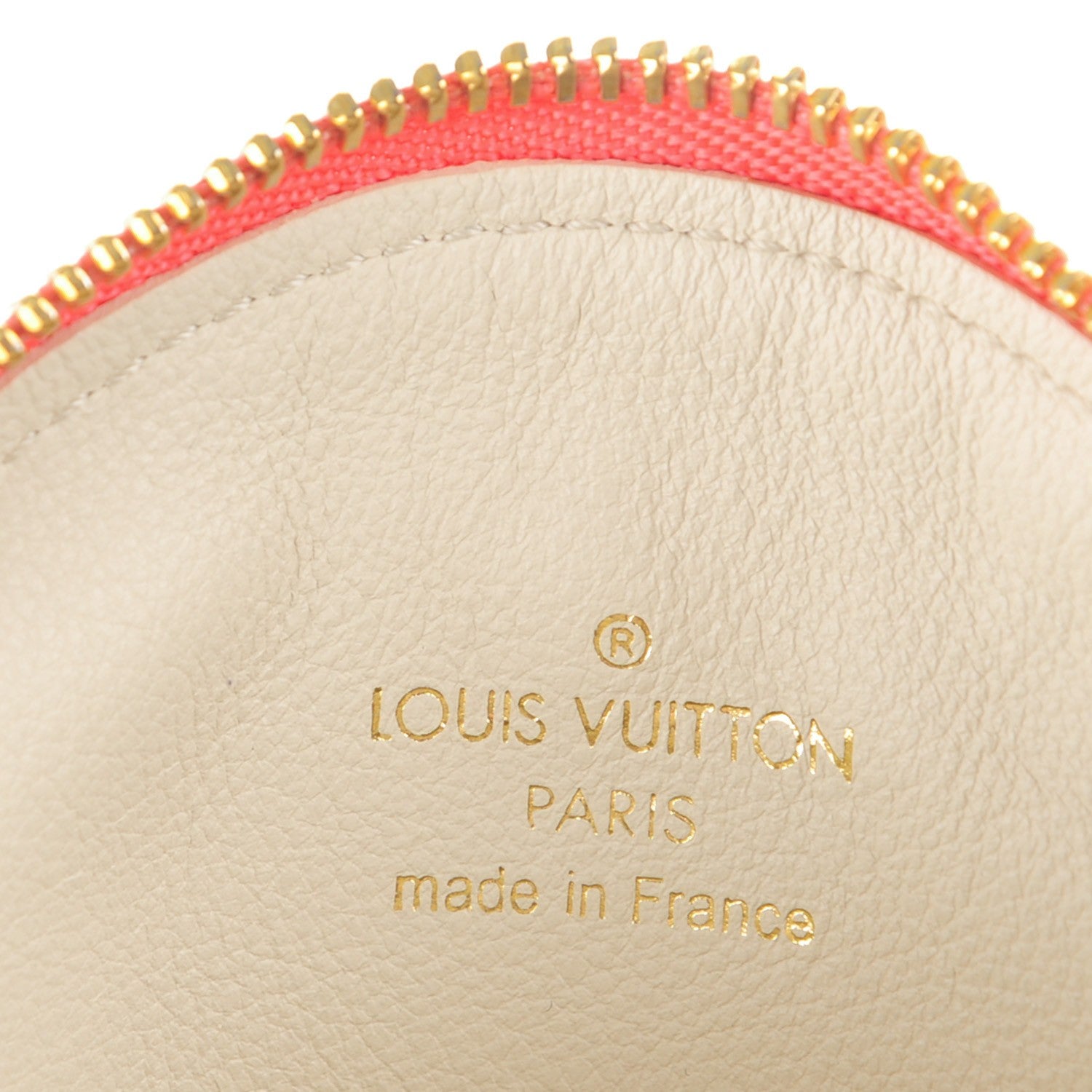 Louis Vuitton Vernis Trunks and Bags Porte-Monnaie Round Coin Purse Coral 4 of 5