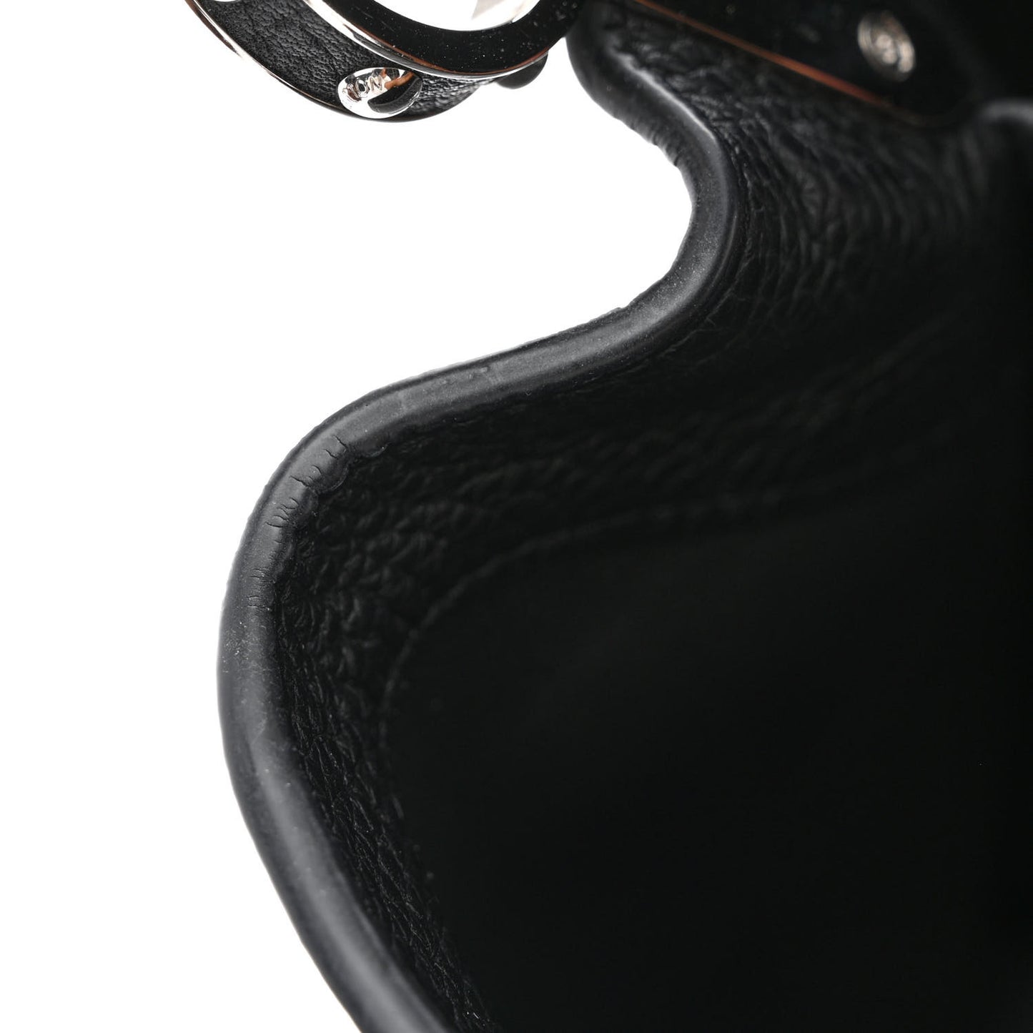 Taurillon Snakeskin Capucines MM Black