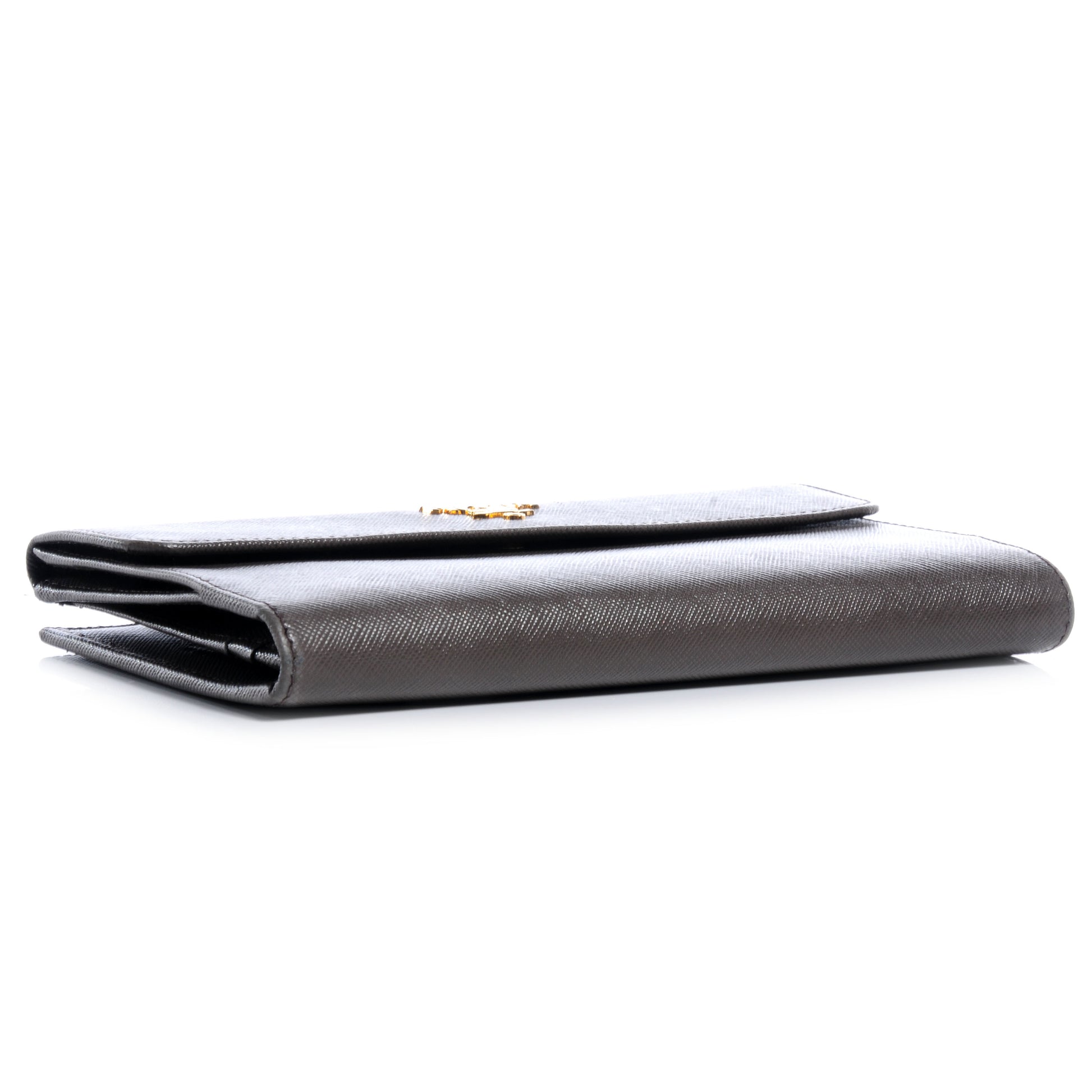 Prada Saffiano Metal Long Wallet Grafite 4 of 8