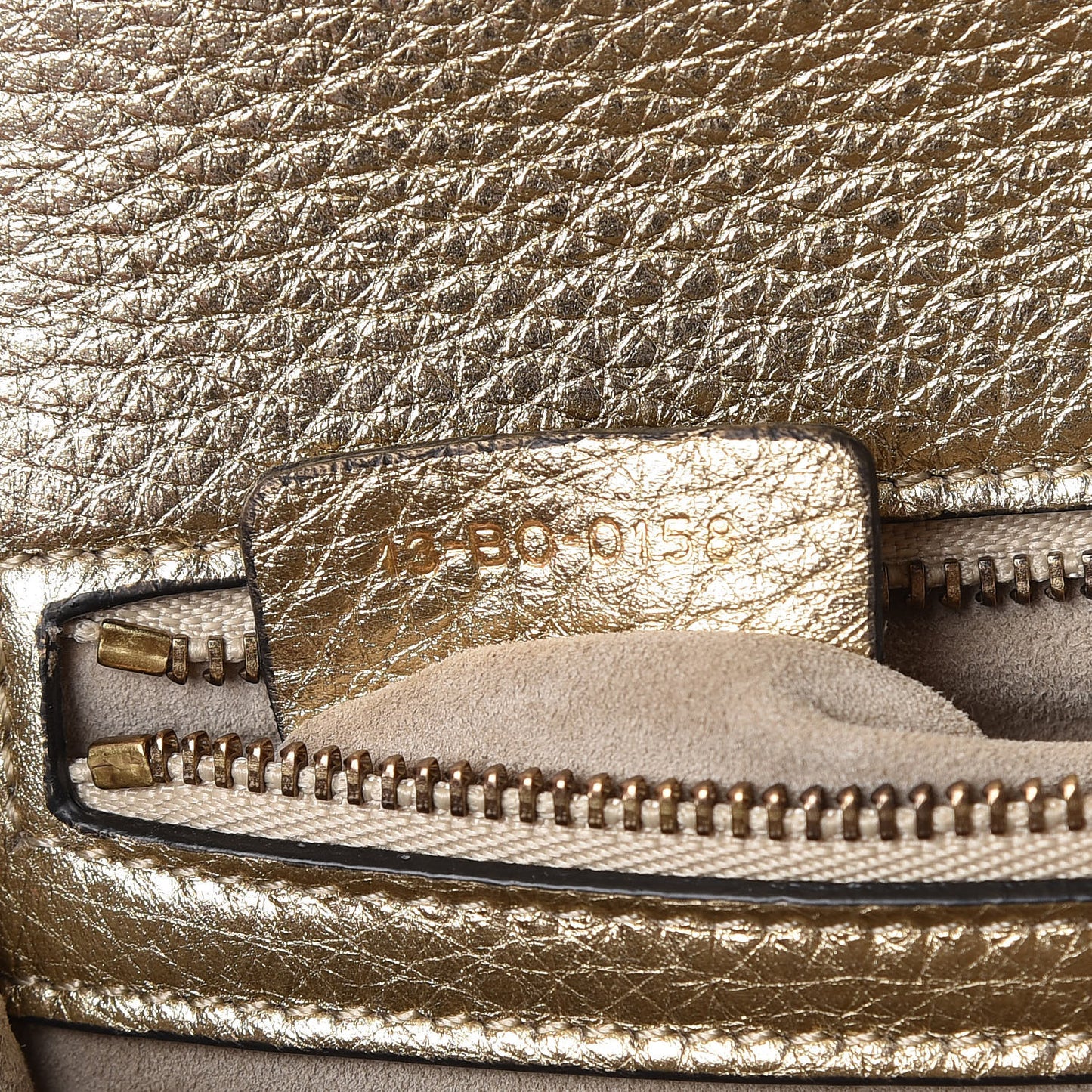 Metallic Calfskin Studded Small Diorama Flap Bag Gold
