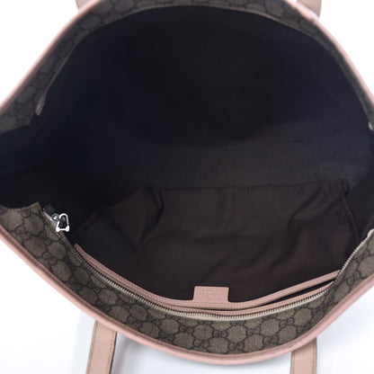 Gucci GG Supreme Monogram Medium Zippered Shopping Tote Pink 5 of 15