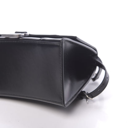 Balenciaga Shiny Box Calfskin Graffiti Logo Small Hourglass Top Handle Bag Black Silver 9 of 10