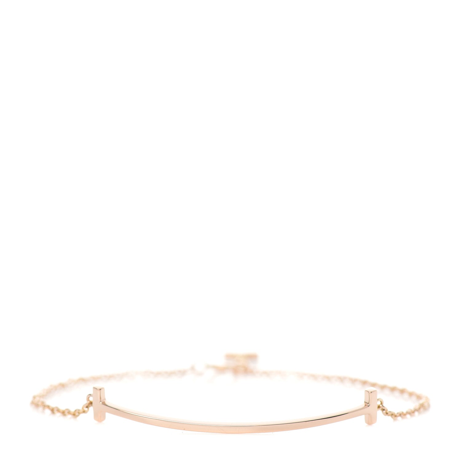 Tiffany 18K Rose Gold T Smile Bracelet 1 of 7