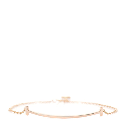 Tiffany 18K Rose Gold T Smile Bracelet 1 of 7