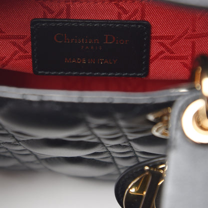 Christian Dior Lambskin Cannage Small Lucky Badges My Lady Dior Black 6 of 10