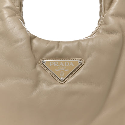Prada Nappa Soft Padded Medium Double Handled Shoulder Bag Deserto 7 of 9
