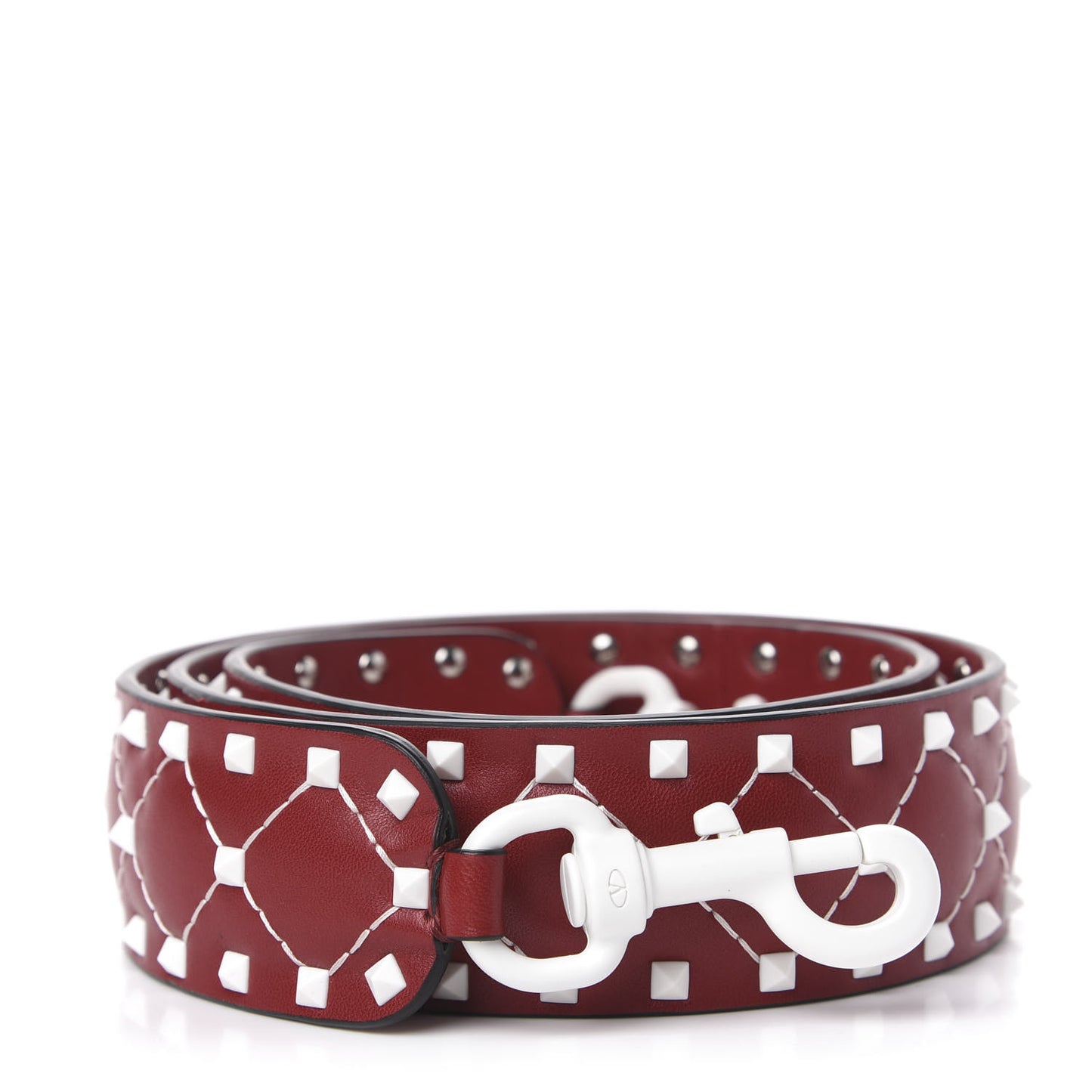 Lambskin Free Rockstud Spike Shoulder Strap Rosso Valentino