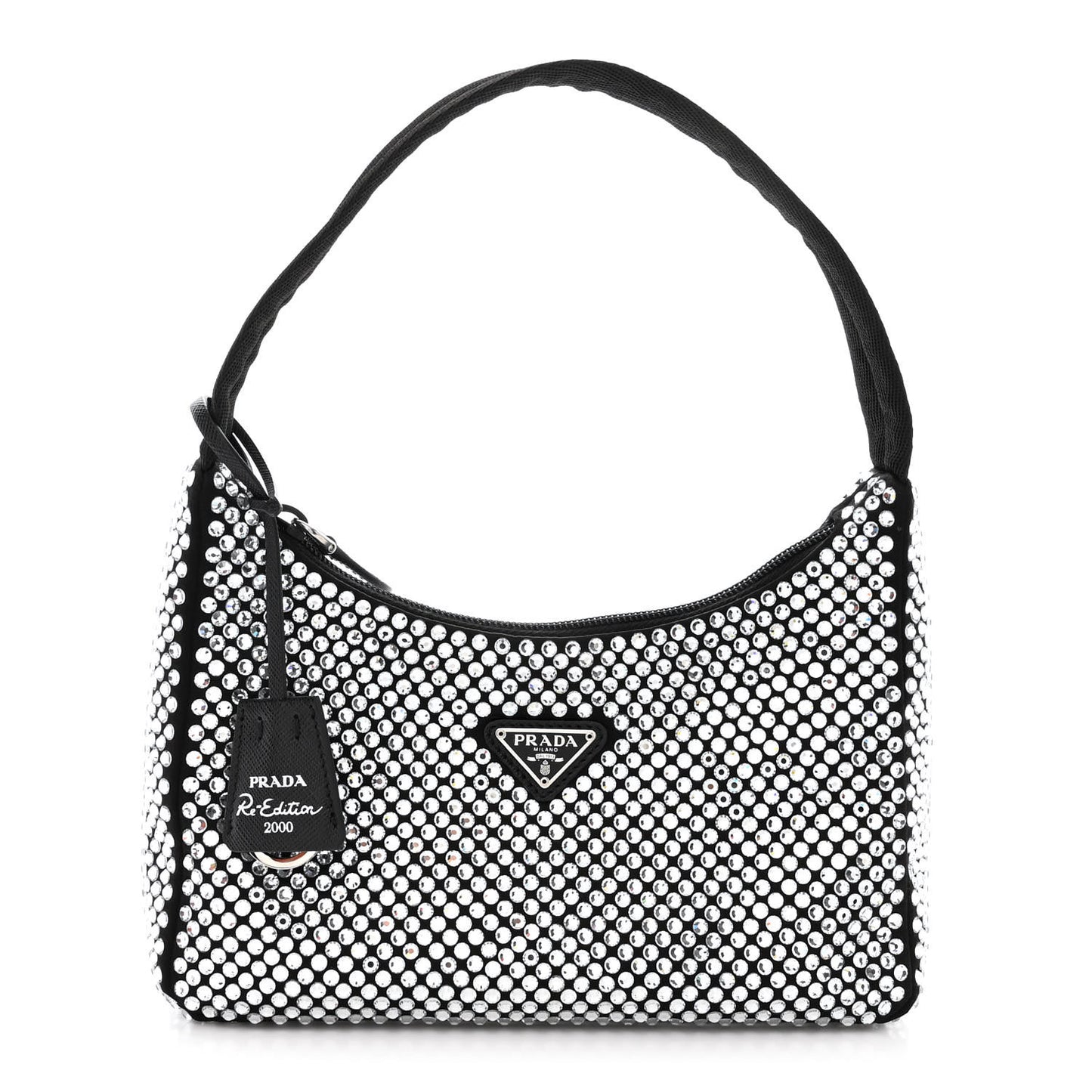 Satin Crystal Mini Re-Edition 2000 Bag Cristal