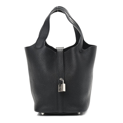 Hermes Taurillon Clemence Picotin Lock 18 PM Black 1 of 11